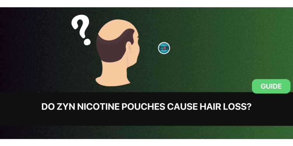 a bald man looking at a can of zyn nicotine pouches