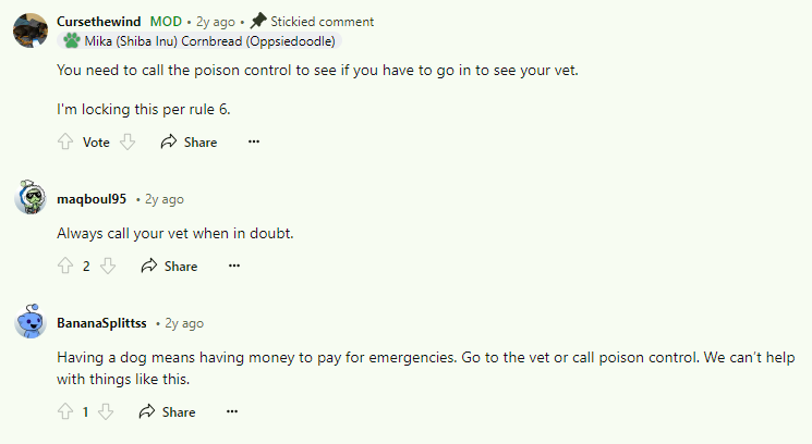 Captura de pantalla de comentarios