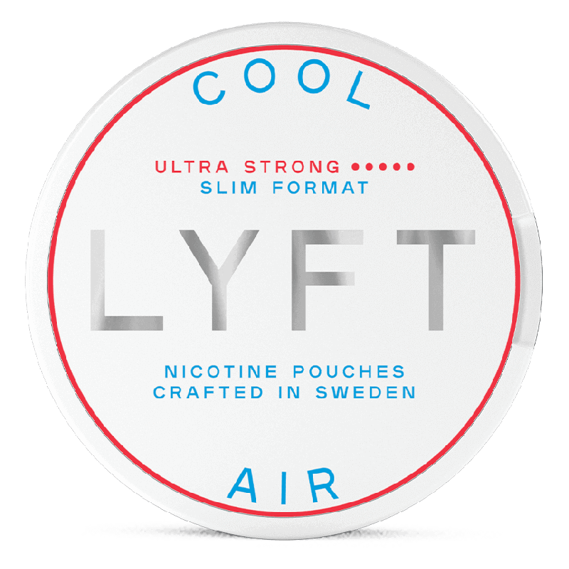 LYFT Cool Air Slim Ultra Strong All White Portion Product Label