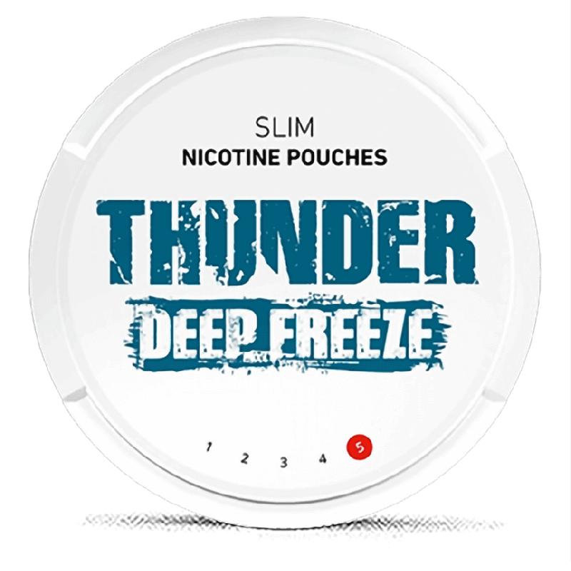 Thunder Deep Freeze Slim All White Product Label