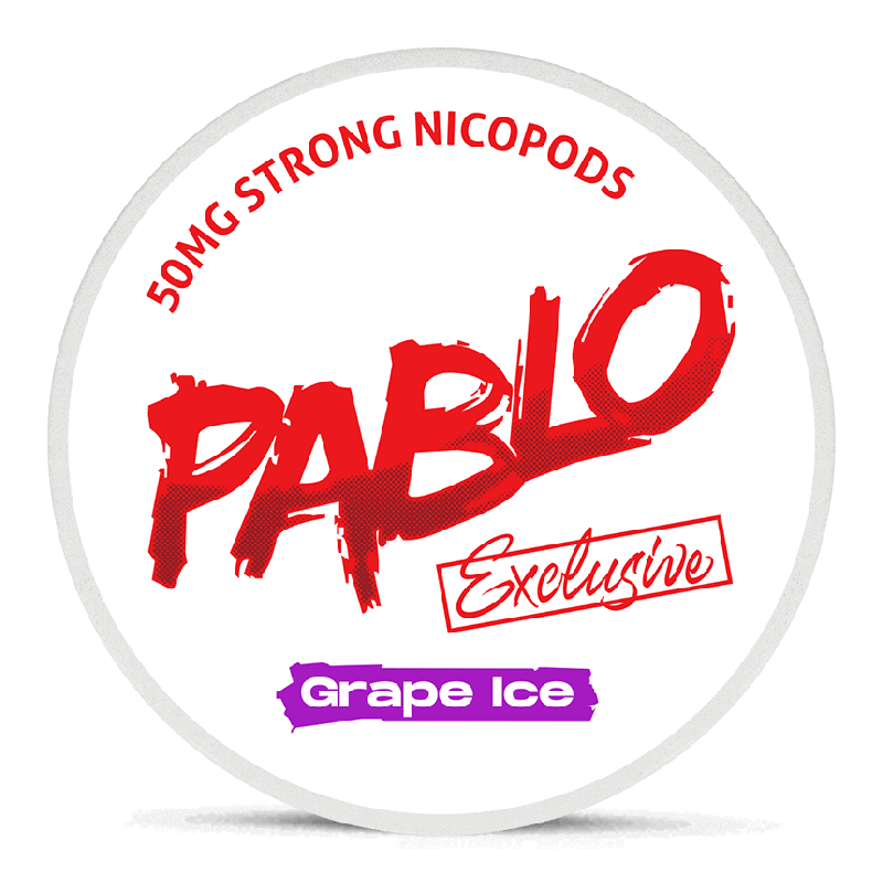 Pablo Exclusive 50 mg Grape Ice Product Label