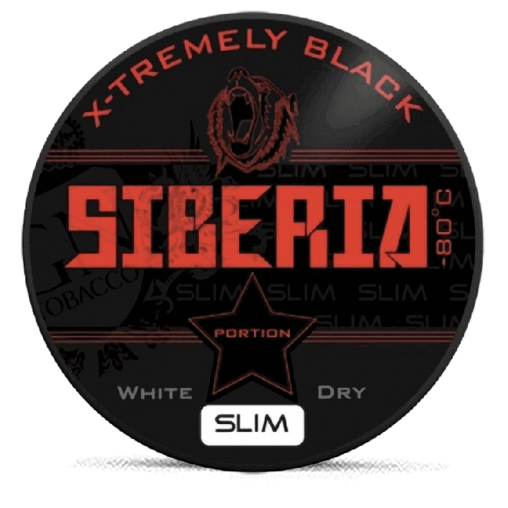 Siberia -80 Black White Dry Slim Portion Product Label