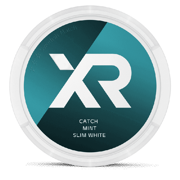 XR Catch Mint Slim White Portion snus can at Snusdaddy.com