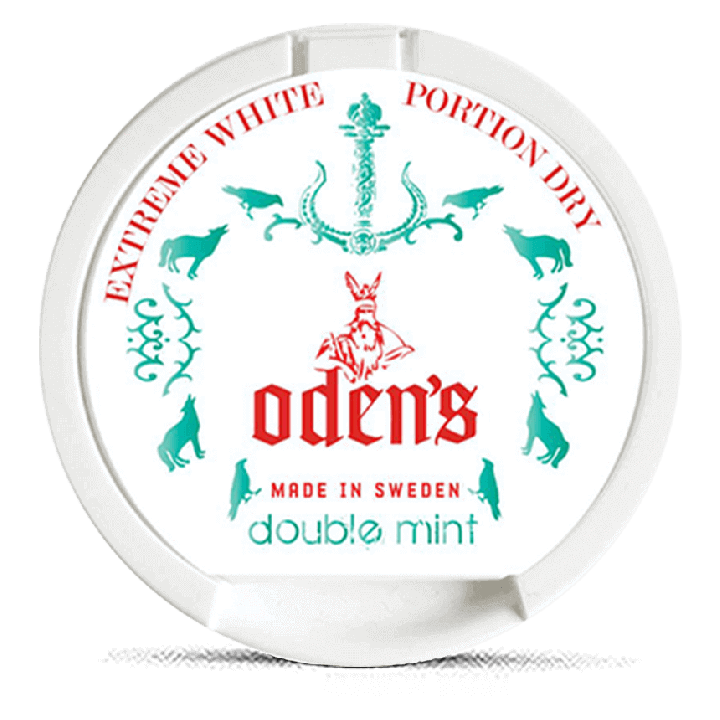 Odens Double Mint Extreme White Dry Portion Product Label