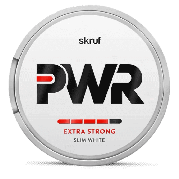 Skruf PWR Extra Strong Slim White Portion Product Label