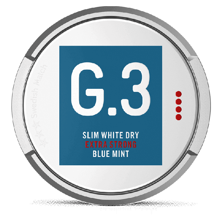 G.3 Blue Mint Slim snus can at Snusdaddy.com