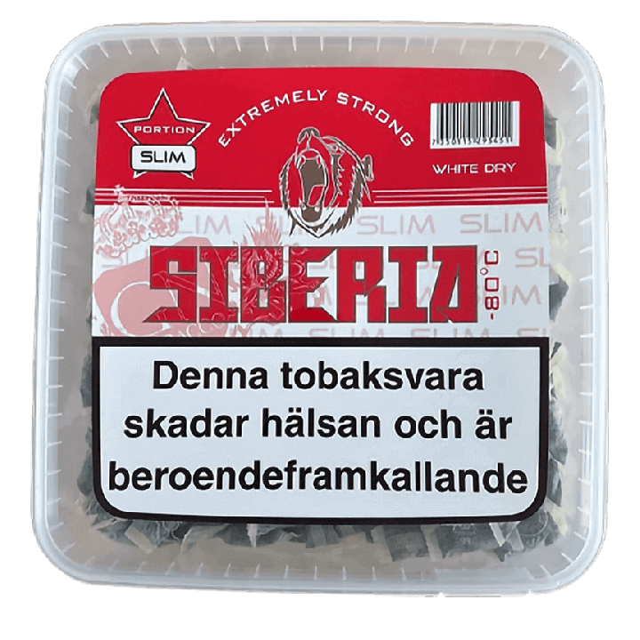 Siberia -80 White Dry Slim Portion 500 g Product Label