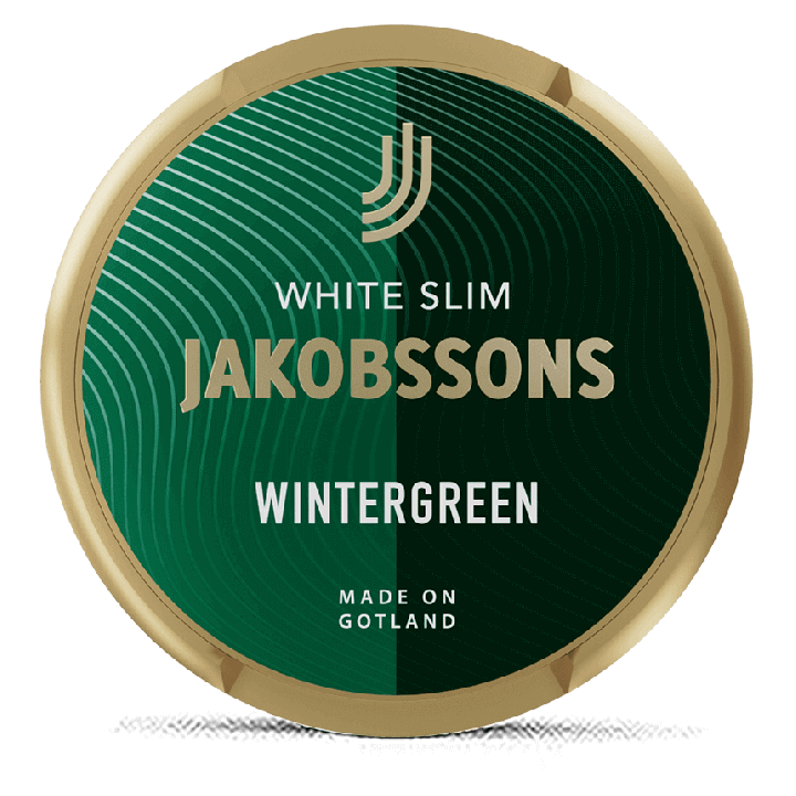 Jakobssons Wintergreen White Slim Product Label