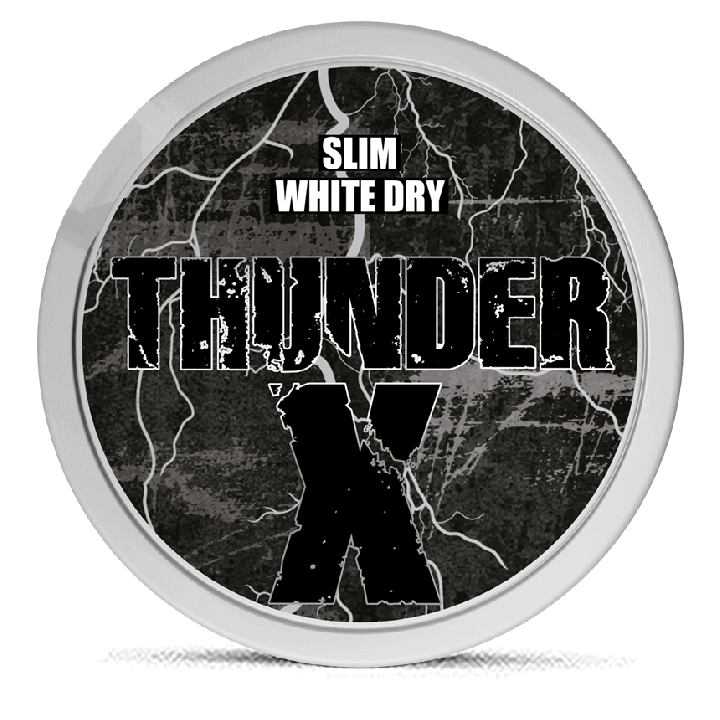 Thunder X White Dry Slim Super Strong Product Label