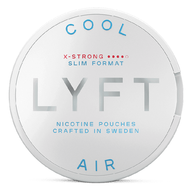 LYFT Cool Air Slim X-Strong All White Portion Product Label LYFT Cool Air Slim X-Strong All White Portion Product Label