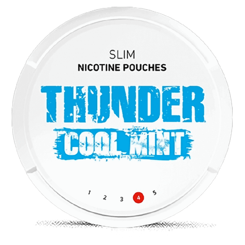 Thunder Cool Mint Slim All White Product Label Thunder Cool Mint Slim All White Product Label