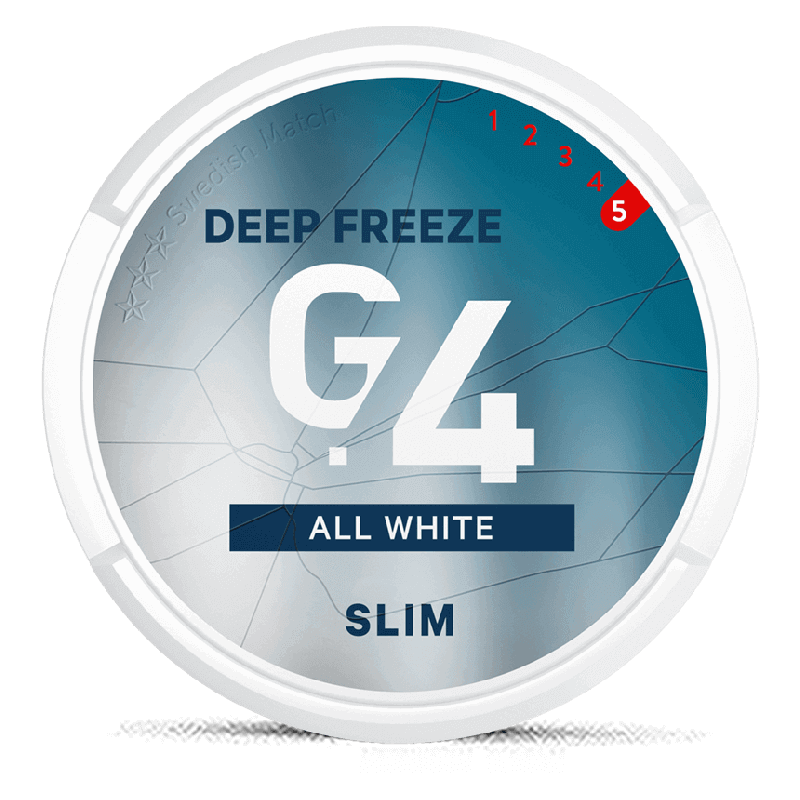 G.4 DEEP FREEZE All White Slim Product Label G.4 DEEP FREEZE All White Slim Product Label