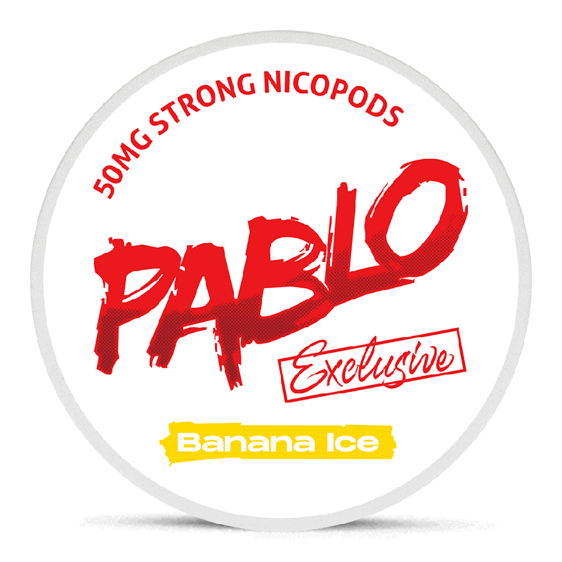 Pablo Exclusive 50 mg Banana Ice Product Label Pablo Exclusive 50 mg Banana Ice Product Label