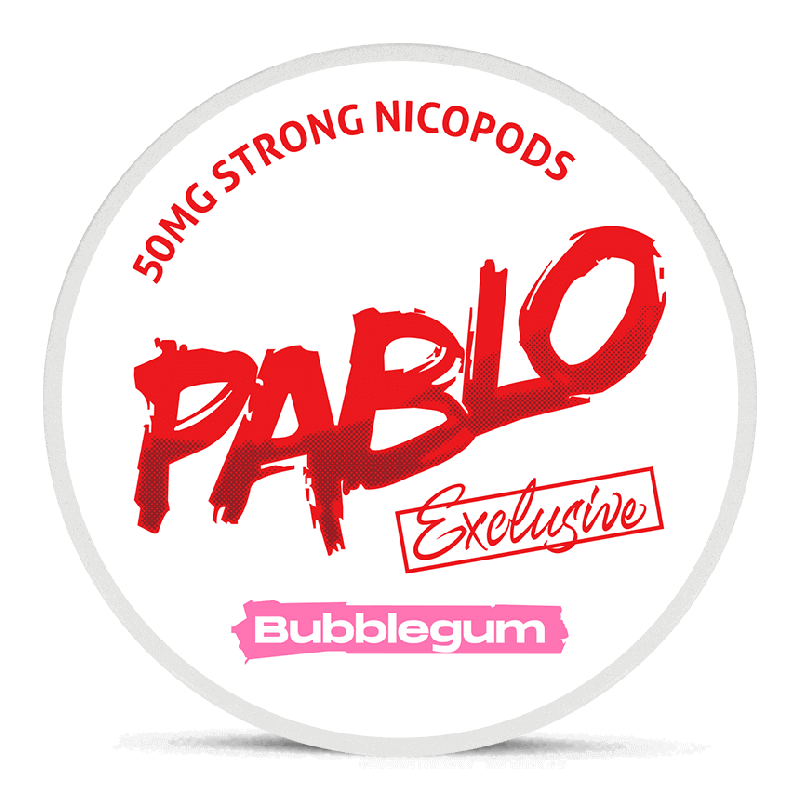 Pablo Exclusive 50 mg Bubblegum Product Label Pablo Exclusive 50 mg Bubblegum Product Label