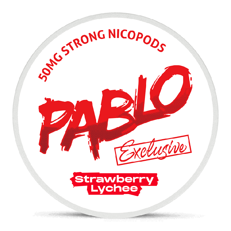 Pablo Exclusive 50 mg Strawberry Lychee Product Label Pablo Exclusive 50 mg Strawberry Lychee Product Label