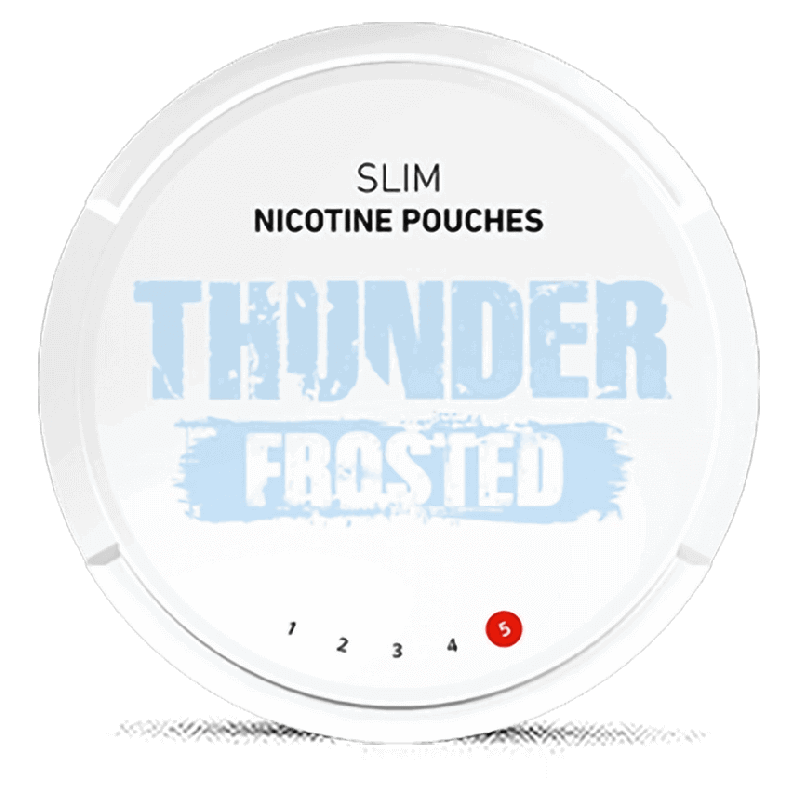 Thunder Frosted Slim All White Product Label Thunder Frosted Slim All White Product Label