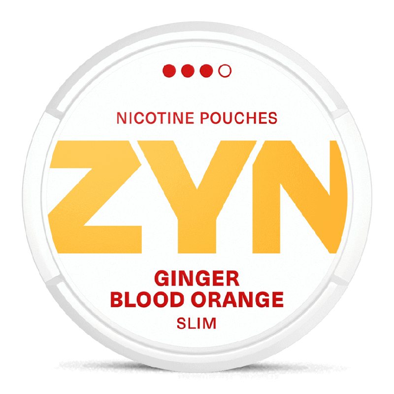 ZYN Slim Ginger Blood Orange Strong Product Label ZYN Slim Ginger Blood Orange Strong Product Label