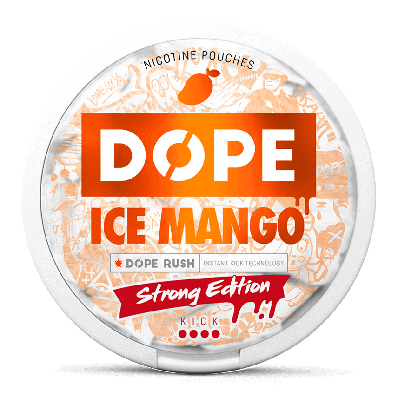 DOPE Ice Mango Strong Product Label DOPE Ice Mango Strong Product Label