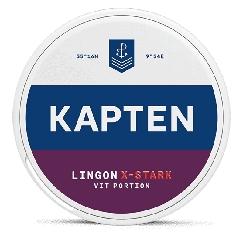 Kapten Extra Strong White Lingon Product Label Kapten Extra Strong White Lingon Product Label