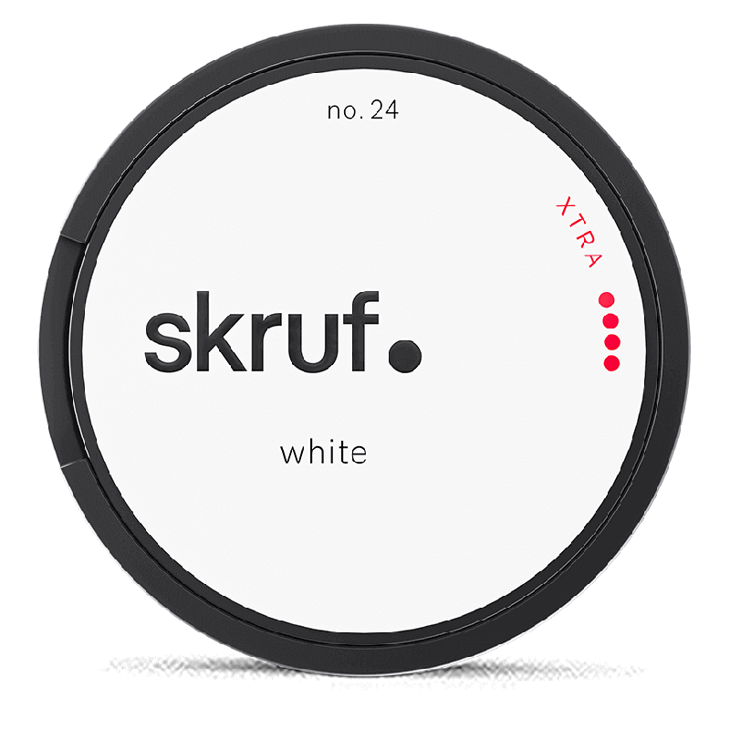 Skruf no. 24 Xtra Strong White Portion Product Label Skruf no. 24 Xtra Strong White Portion Product Label