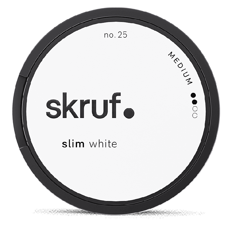 Skruf no. 25 Slim Original White Portion Product Label Skruf no. 25 Slim Original White Portion Product Label