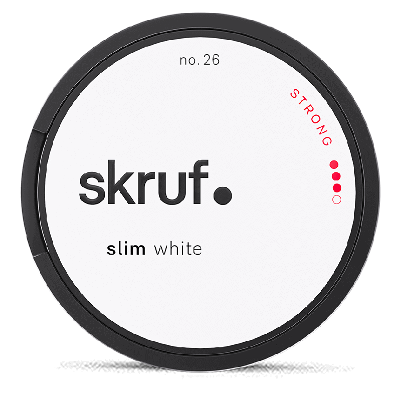 Skruf no. 26 Slim Strong White Portion Product Label Skruf no. 26 Slim Strong White Portion Product Label