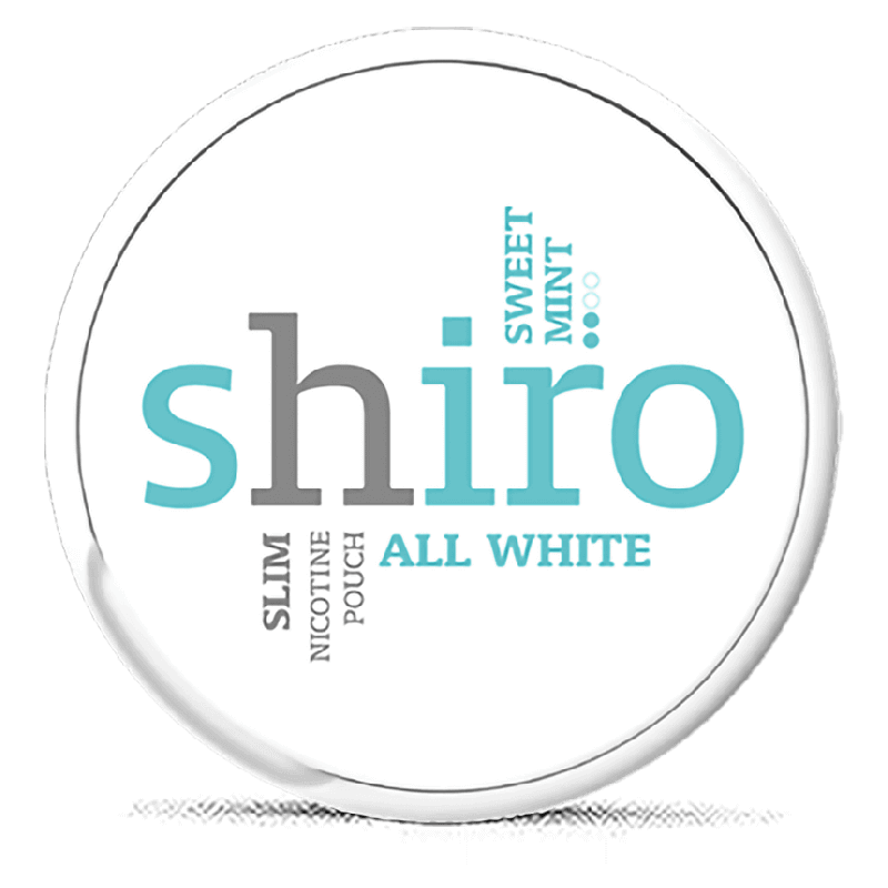 Shiro All White Slim Sweet Mint Product Label Shiro All White Slim Sweet Mint Product Label