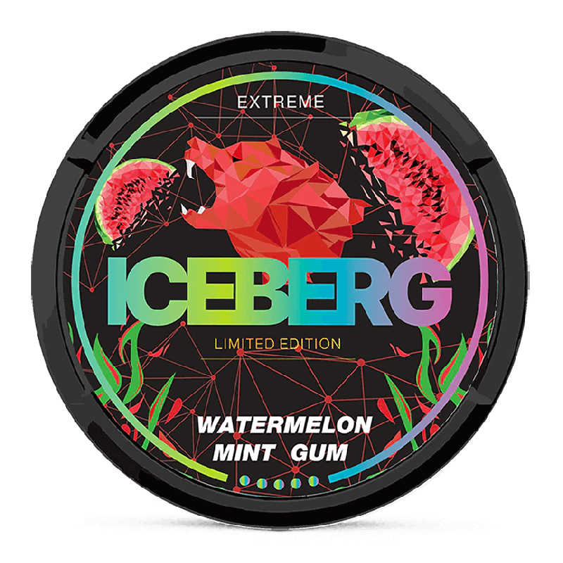 Iceberg Watermelon Mint Gum Product Label Iceberg Watermelon Mint Gum Product Label