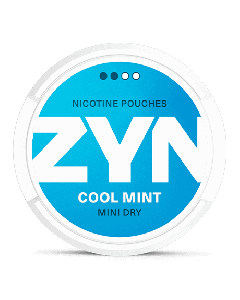ZYN Mini Dry Cool Mint 3 mg Product Label
